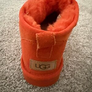 UGG Plush Sheepskin Lined Boot - Vibrant Orange
